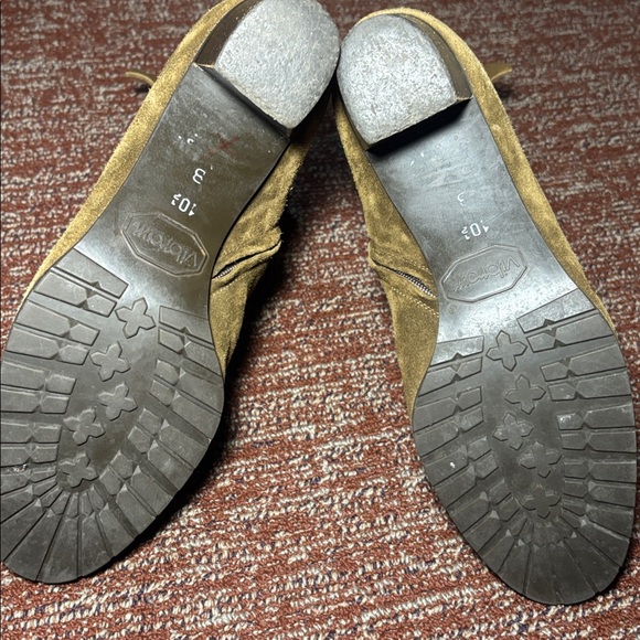 Bottega Veneta olive green brown Suede Heeled Boots classic elegant boot 10.5 - Picture 7 of 15